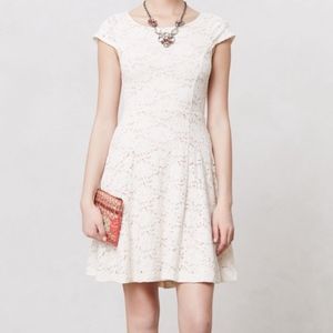 Anthropologie Maeve White Dayflower Lace Dress